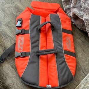 Outward Hound Orange and Gray Dog Life Vest size medium